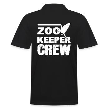 Zookeeper Crew Wildtierbiologe - Männer Poloshirt - Schwarz - Hinten - Kai (181cm)