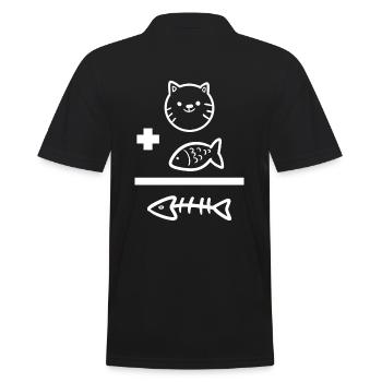 Katzenfischknochen Angler - Männer Poloshirt - Schwarz - Hinten - Kai (181cm)