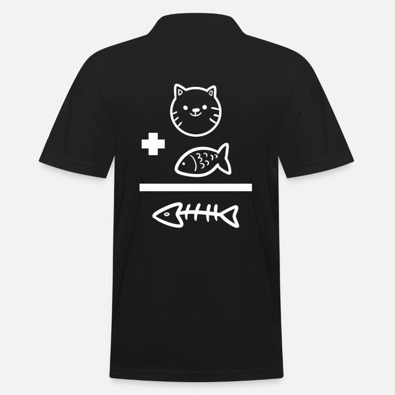 Katzenfischknochen Angler - Männer Poloshirt - Schwarz