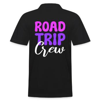 Road Trip Crew Reisender - Männer Poloshirt - Schwarz - Hinten - Kai (181cm)