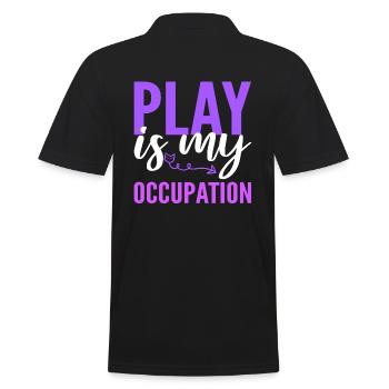 Play Is My Occupation Ergotherapeutin - Männer Poloshirt - Schwarz - Hinten - Kai (181cm)