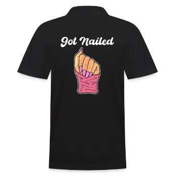 Got Nailed Nagelkünstler - Männer Poloshirt - Schwarz - Hinten - Kai (181cm)