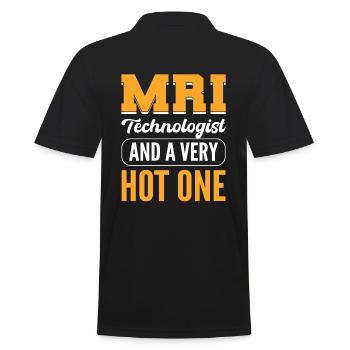 MRI Technologist And A Very Hot One Radiologie - Männer Poloshirt - Schwarz - Hinten - Kai (181cm)