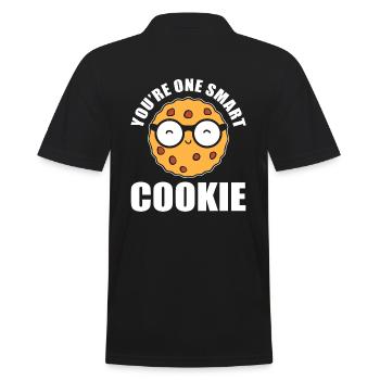 You're One Smart Cookie Spezialbäcker - Männer Poloshirt - Schwarz - Hinten - Kai (181cm)