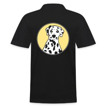Dalmatiner Tierarzt - Männer Poloshirt - Schwarz - Hinten - Kai (181cm)