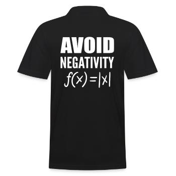 Avoid Negativity Mathematikprofessor - Männer Poloshirt - Schwarz - Hinten - Kai (181cm)