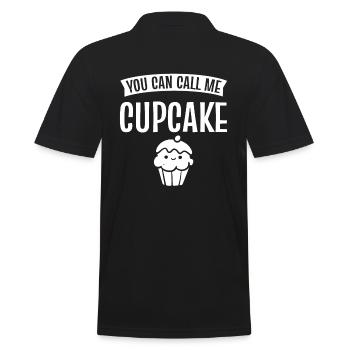 You Can Call Me Cupcake Bäckerei Merchandiser - Männer Poloshirt - Schwarz - Hinten - Kai (181cm)