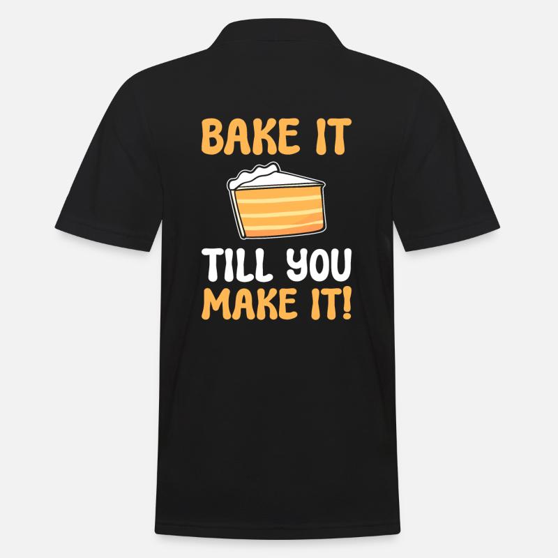 Bake It Till You Make It Bäckerei Angestellter - Männer Poloshirt - Schwarz