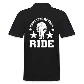 Elefantenliebhaber Zoowärter - Männer Poloshirt - Schwarz - Hinten - Kai (181cm)