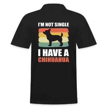 I'm Not Single I Have A Chihuahua - Männer Poloshirt - Schwarz - Hinten - Kai (181cm)