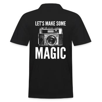 Let's Make Some Magic Videograf - Männer Poloshirt - Schwarz - Hinten - Kai (181cm)