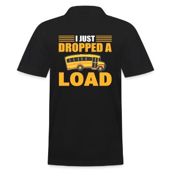 I Just Dropped A Load Schulbusfahrer - Männer Poloshirt - Schwarz - Hinten - Kai (181cm)