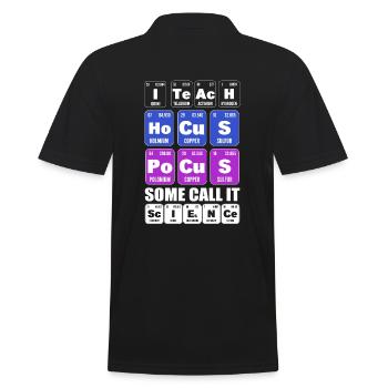 Lustiger Biologielehrer Biologe - Männer Poloshirt - Schwarz - Hinten - Kai (181cm)
