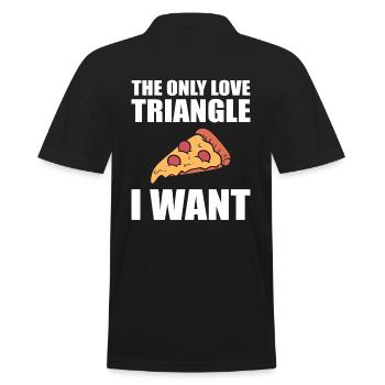 Lustiger Pizza -Liebhaber Pizzalieferdienst - Männer Poloshirt - Schwarz - Hinten - Kai (181cm)