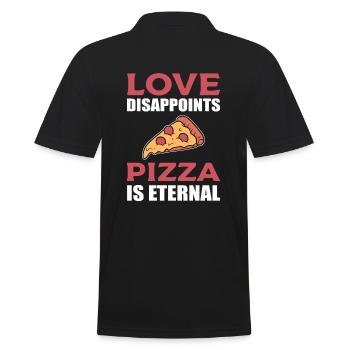 Retro -Pizza -Liebhaber Pizza Macher - Männer Poloshirt - Schwarz - Hinten - Kai (181cm)
