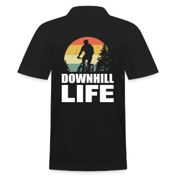 Mountainbiking Bergbiker - Männer Poloshirt - Schwarz - Hinten - Kai (181cm)