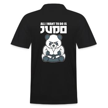 All I Want To Do Is Judo Judoka - Männer Poloshirt - Schwarz - Hinten - Kai (181cm)