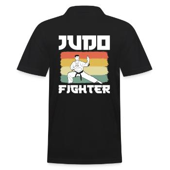 Judo -Kampfkunst Judoka - Männer Poloshirt - Schwarz - Hinten - Kai (181cm)