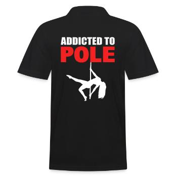 Lustiger Poledance Fitness Tänzerin - Männer Poloshirt - Schwarz - Hinten - Kai (181cm)