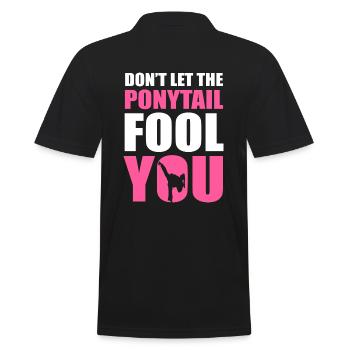 Don't Let The Ponytail Fool You Taekwondo - Männer Poloshirt - Schwarz - Hinten - Kai (181cm)
