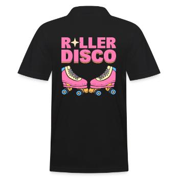 Roller Disco Inlineskater - Männer Poloshirt - Schwarz - Hinten - Kai (181cm)