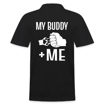My Buddy + Me Haustiersitter - Männer Poloshirt - Schwarz - Hinten - Kai (181cm)