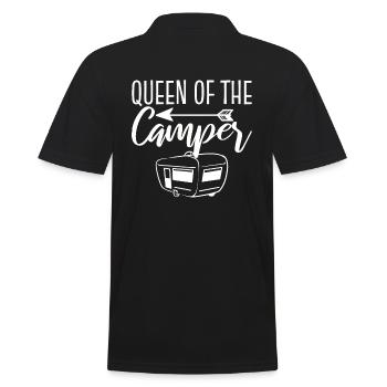 Queen Of The Camper Reisender - Männer Poloshirt - Schwarz - Hinten - Kai (181cm)