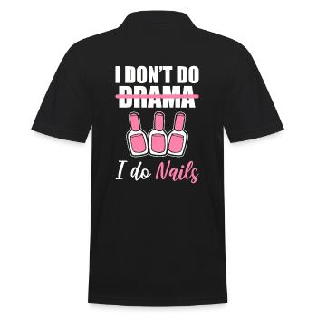 I Don't Do Drama I Do Nails Nagel-Techniker - Männer Poloshirt - Schwarz - Hinten - Kai (181cm)