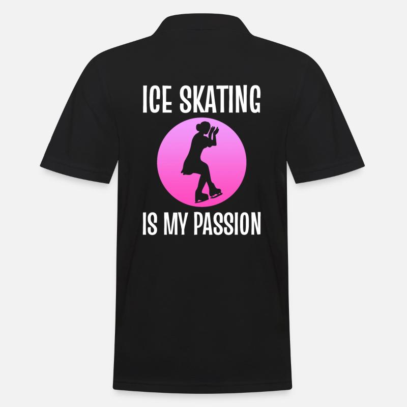 Eislaufliebhaber Eislauftrainer - Männer Poloshirt - Schwarz