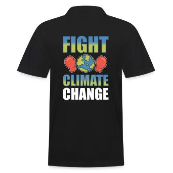 Fight Climate Change Umweltschützer - Männer Poloshirt - Schwarz - Hinten - Kai (181cm)