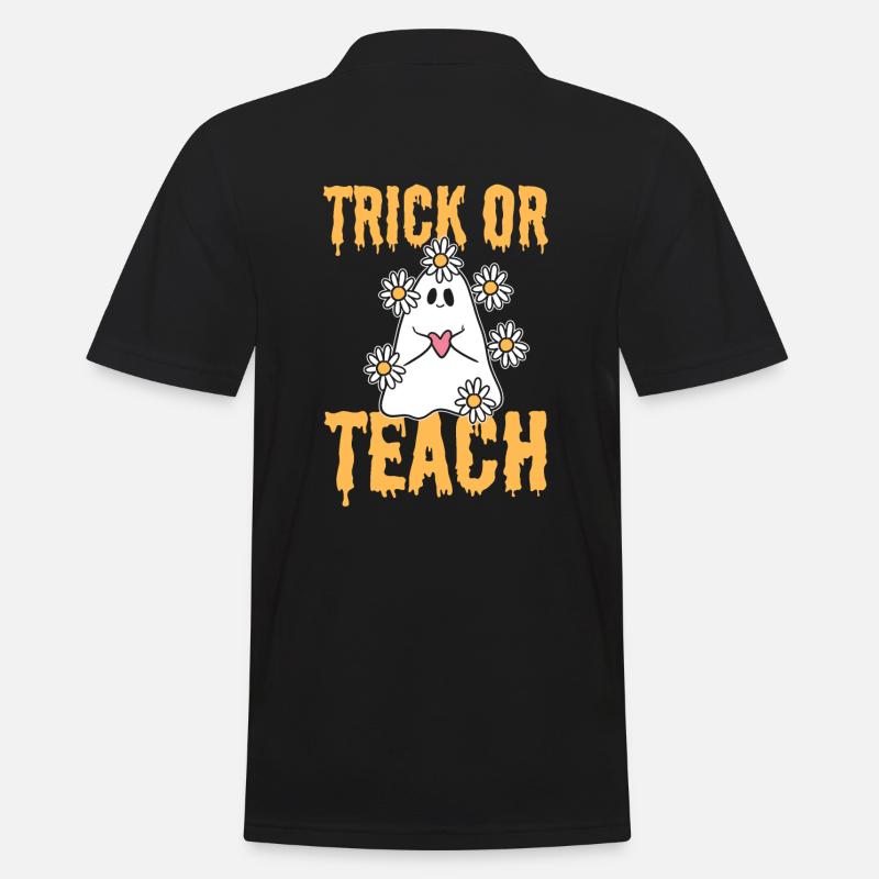 Trick Or Teach Lehrer - Männer Poloshirt - Schwarz