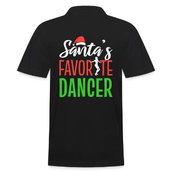 Santa's Favorite Dancer Straßentänzer - Männer Poloshirt - Schwarz - Hinten - Kai (181cm)