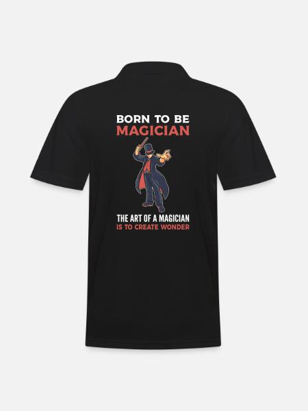 Magierleben Zauberer - Männer Poloshirt - Schwarz