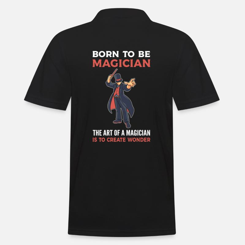 Magierleben Zauberer - Männer Poloshirt - Schwarz