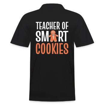 Teacher Of Smart Cookies Bäcker - Männer Poloshirt - Schwarz - Hinten - Kai (181cm)