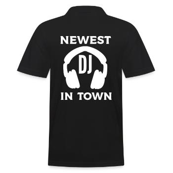 DJ Musik Disc Jockey - Männer Poloshirt - Schwarz - Hinten - Kai (181cm)