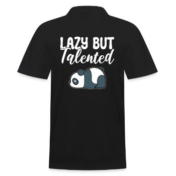 Lazy But Talented Zoowärter - Männer Poloshirt - Schwarz - Hinten - Kai (181cm)