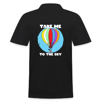 Take Me To The Sky Extremer Sportliebhaber - Männer Poloshirt - Schwarz - Hinten - Kai (181cm)