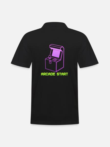 Arcade Start Computerfreak - Männer Poloshirt - Schwarz