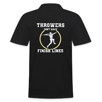 Speerwurf Speerwerfer - Männer Poloshirt - Schwarz - Hinten - Kai (181cm)