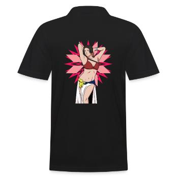 Bauchtänzer Illustration Bauchtänzer Ausbilder - Männer Poloshirt - Schwarz - Hinten - Kai (181cm)