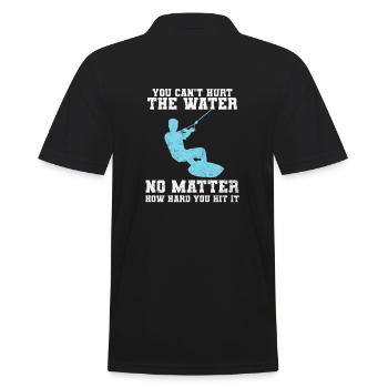 Lustiges Wakeboarden Wakeboarder - Männer Poloshirt - Schwarz - Hinten - Kai (181cm)