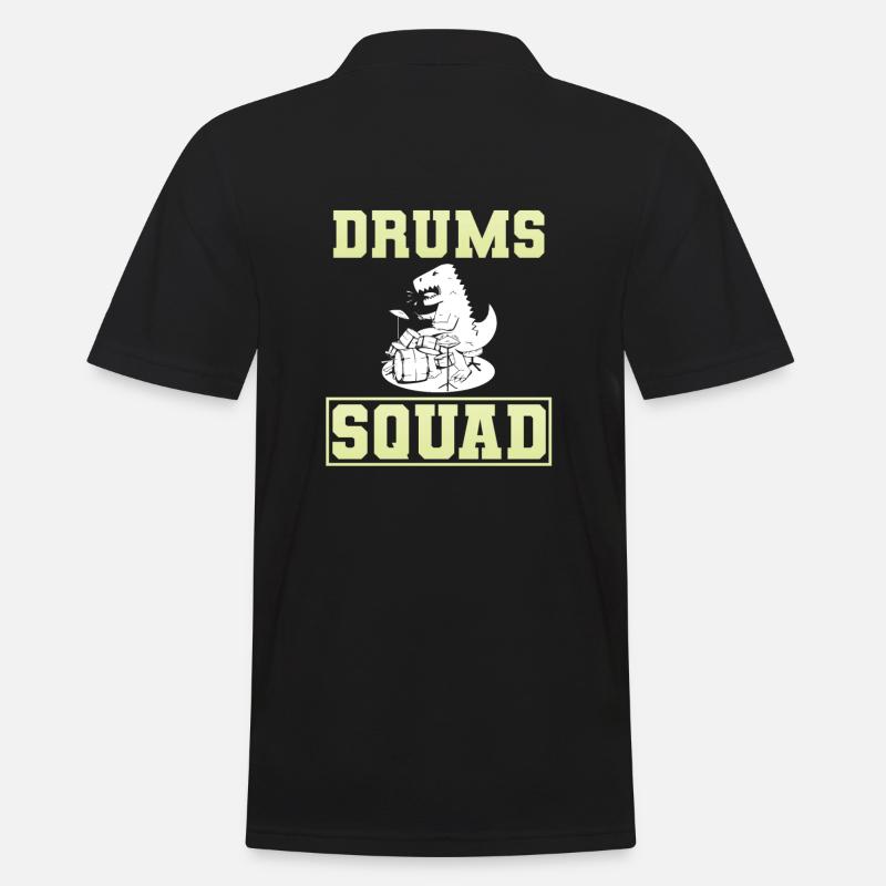 Drums Squad Bandmitglied - Männer Poloshirt - Schwarz