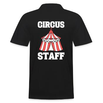 Circus Staff Clown - Männer Poloshirt - Schwarz - Hinten - Kai (181cm)