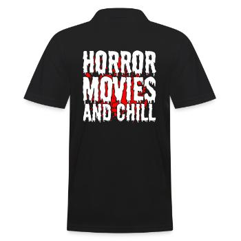Horror Movies And Chill Horror-Fan - Männer Poloshirt - Schwarz - Hinten - Kai (181cm)