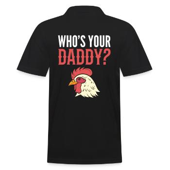 Who's Your Daddy? Tierpfleger - Männer Poloshirt - Schwarz - Hinten - Kai (181cm)