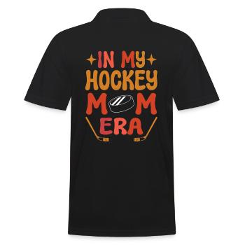 In My Hockey Mom Era Torwart - Männer Poloshirt - Schwarz - Hinten - Kai (181cm)