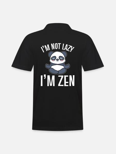 I'm Not Lazy I'm Zen Zen-Praktizierender - Männer Poloshirt - Schwarz