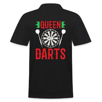 Queen Of Darts Dartspieler - Männer Poloshirt - Schwarz - Hinten - Kai (181cm)