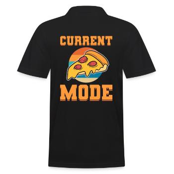 Pizzaliebhaber Pizzabäcker - Männer Poloshirt - Schwarz - Hinten - Kai (181cm)